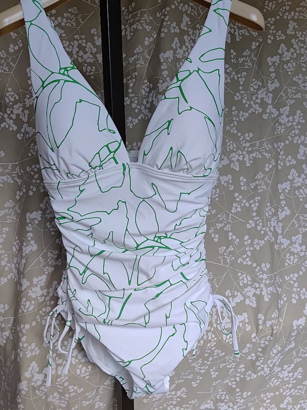NWT DKNY Swim Suit One Piece Wide Shoulder Strape Fixed Pad
